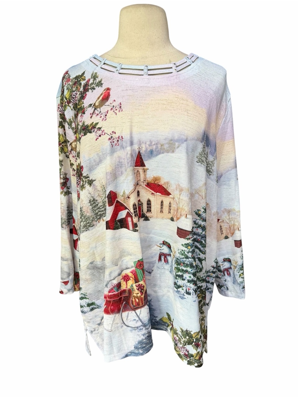 NWT Alfred Dunner Winter Wonderland Top